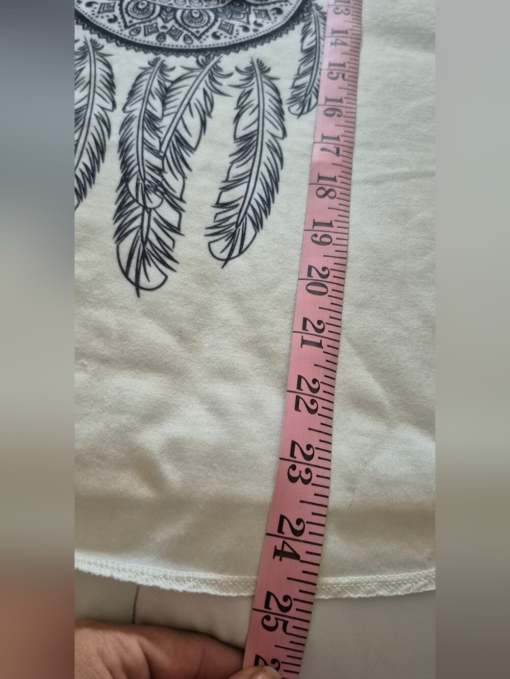 Desigual White Tank Top with Black Dreamcatcher Graphic - Picture 6 of 8